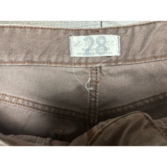 We the free brown cut off shorts size 28 - Picture 2 of 4